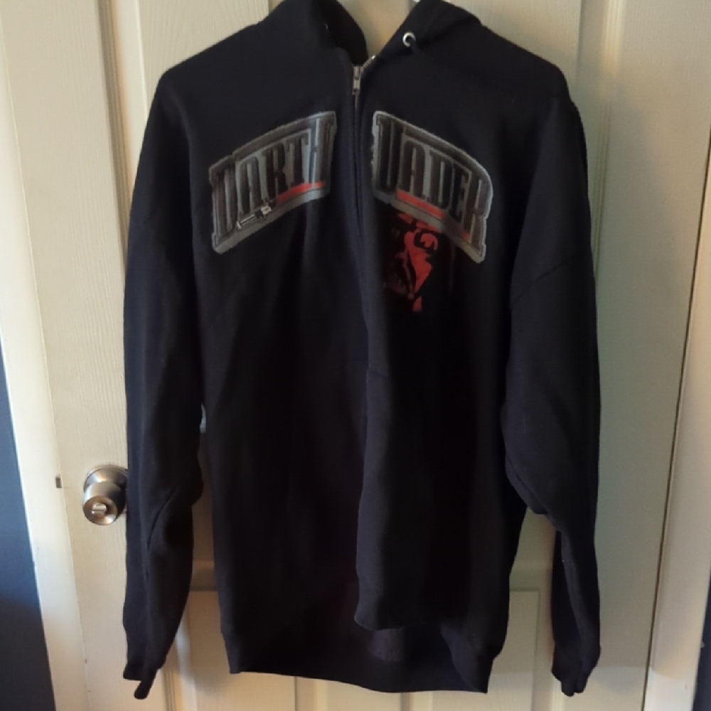 Darth Vader Black Zip Up Sweater
